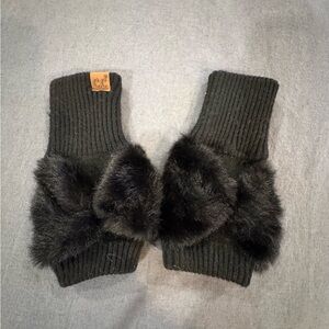 Black Bow Mittens